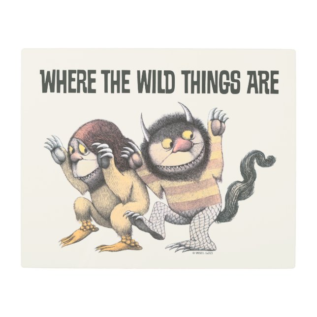 Where the Wild Things Are | Two Wild Things Metal Print (Front)