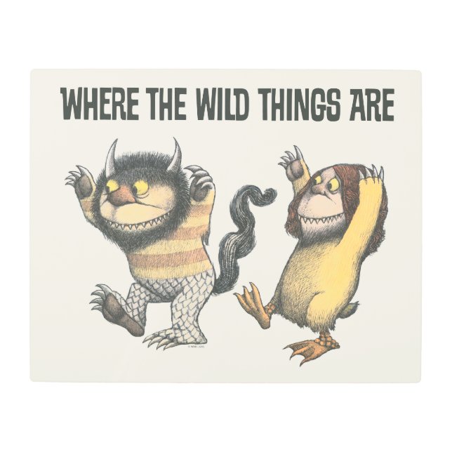 Where the Wild Things Are | Two Wild Things Metal Print (Front)