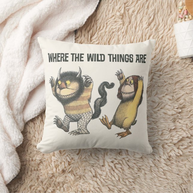 Where the Wild Things Are | Two Wild Things Throw Pillow (Blanket)