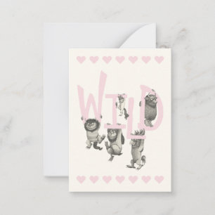 Where The Wild Things Are Valentine Photo Note Card