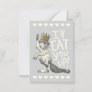 Where The Wild Things Are Valentine Photo Note Card