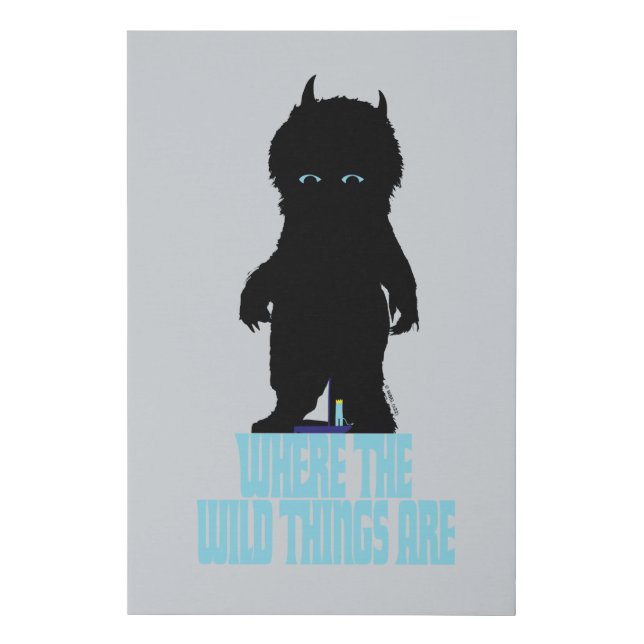 Where the Wild Things Are | Wild Thing Silhouette Faux Canvas Print (Front)