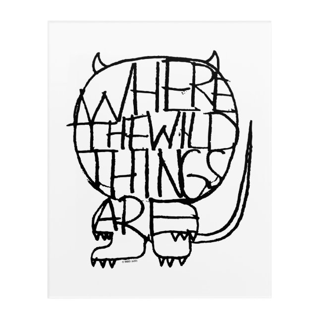 Where the Wild Things Are | Wild Thing Sketch Acrylic Print (Front)