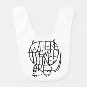 Where the Wild Things Are Wild Thing Sketch Baby Bib