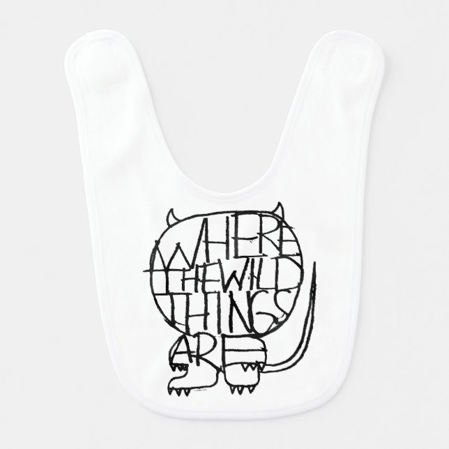 Where the Wild Things Are | Wild Thing Sketch Baby Bib (Front)
