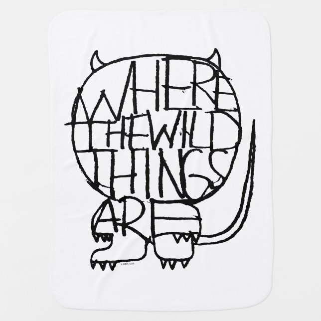 Where the Wild Things Are | Wild Thing Sketch Baby Blanket (Front)