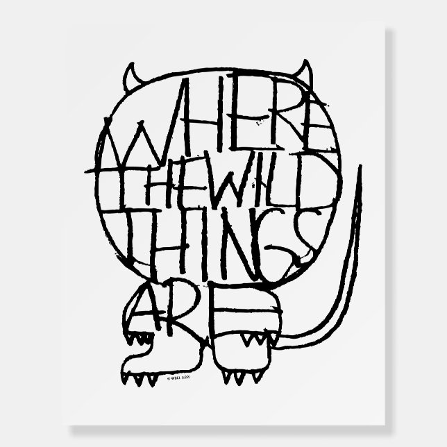 Where the Wild Things Are | Wild Thing Sketch Foam Board (Front)
