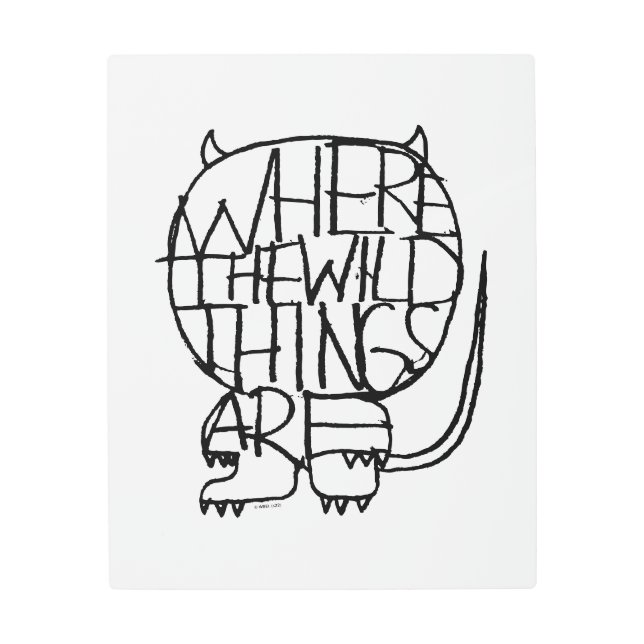 Where the Wild Things Are | Wild Thing Sketch Metal Print (Front)