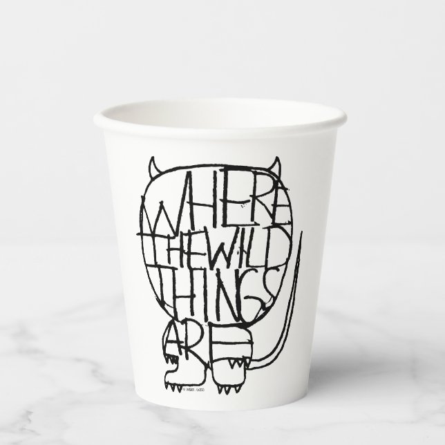 Where the Wild Things Are | Wild Thing Sketch Paper Cups (Front)