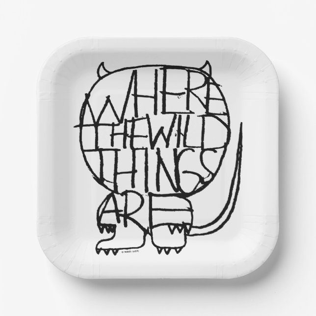 Where the Wild Things Are | Wild Thing Sketch Paper Plates (Front)