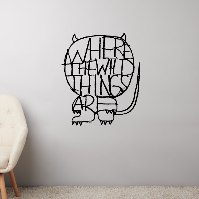 Where the Wild Things Are | Wild Thing Sketch Wall Decal (Living Room 2)