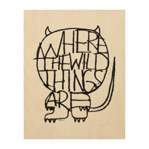 Where the Wild Things Are   Wild Thing Sketch Wood Wall Art
