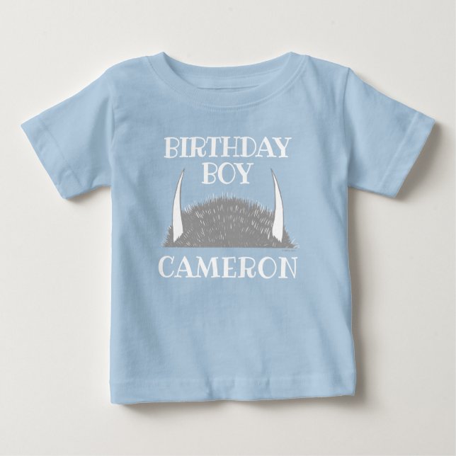 Where The Wild Things | Birthday Boy Baby T-Shirt (Front)