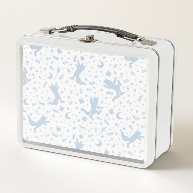 Where the Wild Things Blue Floral Metal Lunch Box (Front)