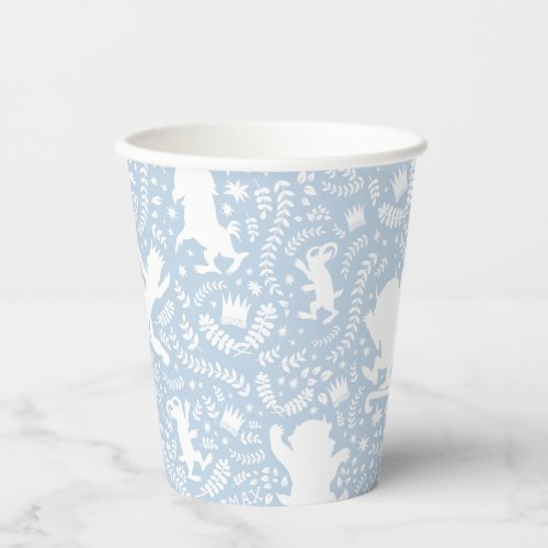 Where the Wild Things Blue Floral Pattern Paper Cups