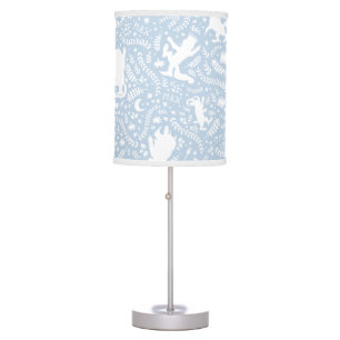 Where the Wild Things Blue Floral Pattern Table Lamp