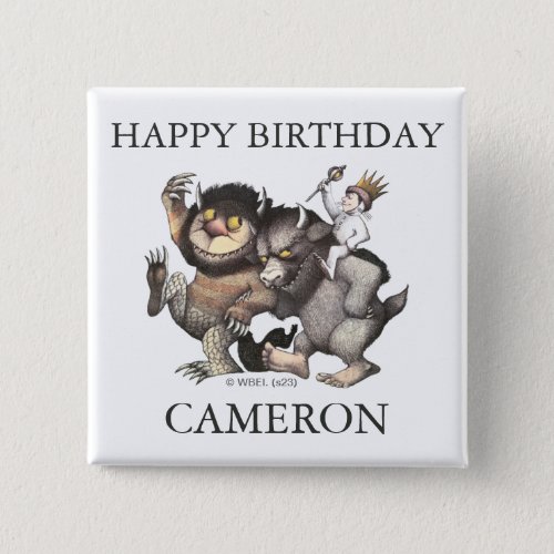 Where The Wild Things  Happy Birthday Button