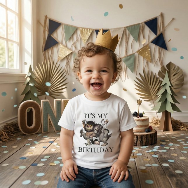 Where The Wild Things | It's My Birthday Baby T-Shirt (Generated image of t-shirt on baby)