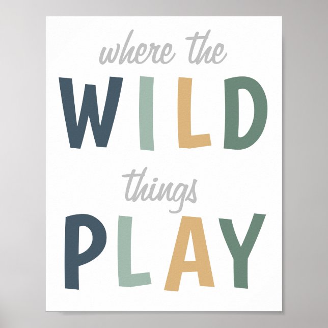 Where The Wild Things Play Playroom Poster (Front)