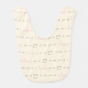 Where the Wild Things Quote Pattern Baby Bib