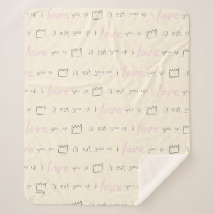 Where the Wild Things Quote Pattern Sherpa Blanket