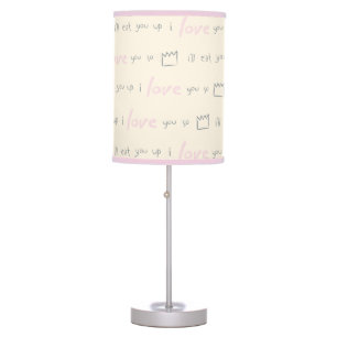 Where the Wild Things Quote Pattern Table Lamp