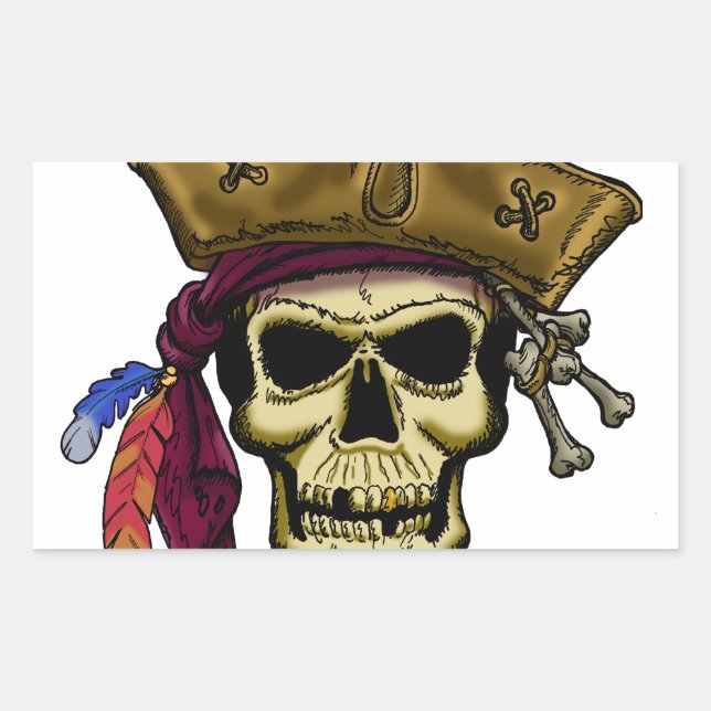 Where there be Pirates, there be a Party! Rectangular Sticker (Front)