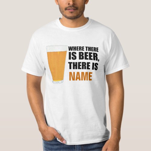 Where There is Beer LS Amer Apparel T_Shirt