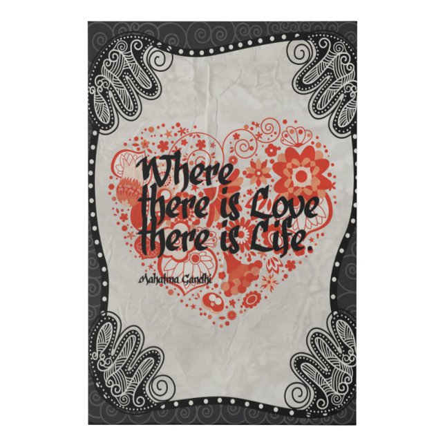 where there is faux canvas print (Front)