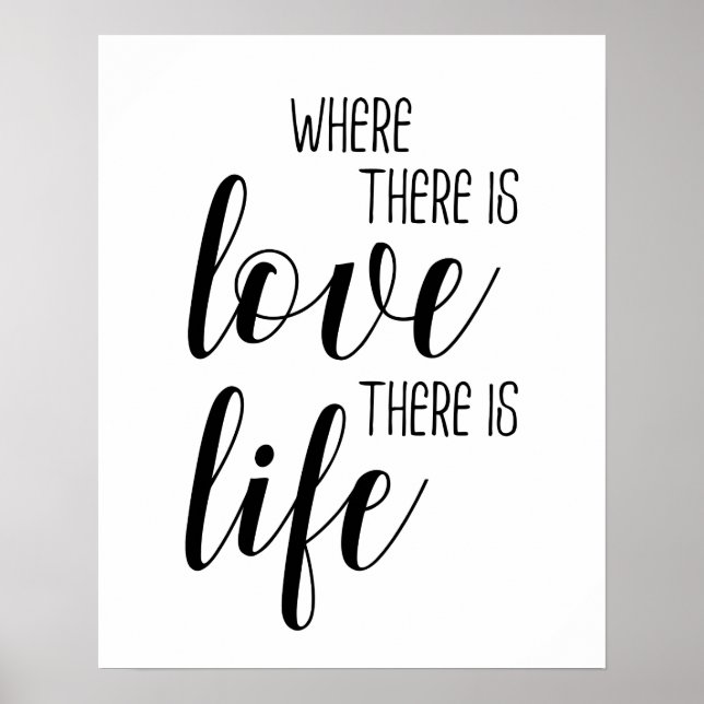 Where There Is Love There Is Life Poster (Front)
