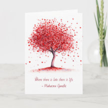 Where There Is Love There Is Life Wedding Card