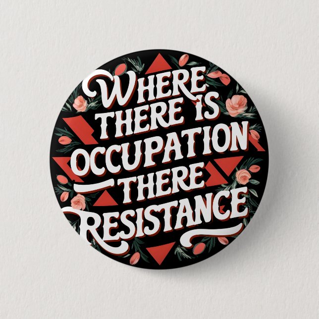 Where there is occupation there resistance button (Front)