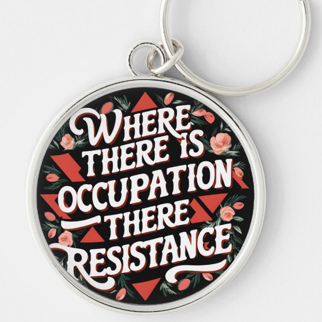 Where there is occupation there resistance keychain (Front)