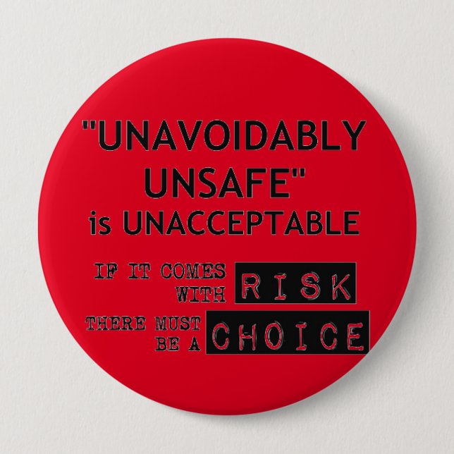 Where there is risk there must be choice button (Front)
