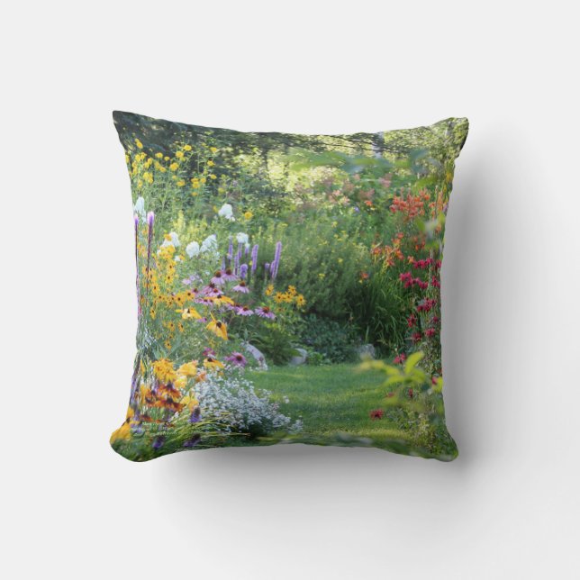 Where Three Gardens Meet 16x16 Throw Pillow (Front)