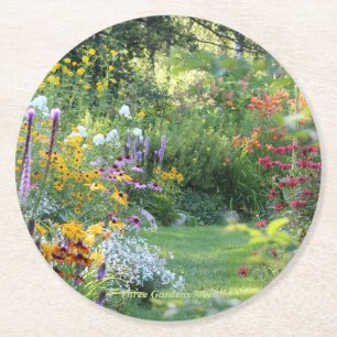 Where Three Gardens Meet, disposable Round Paper Coaster