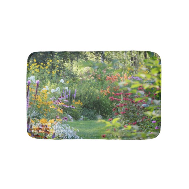 Where Three Gardens Meet, small centered Bath Mat (Front)