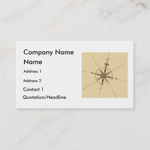 Customizable Where to Go, Name, Address 1, Address 2, Contac... Business Cards