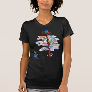 Where To Go? Road Signs T-Shirt Customizable