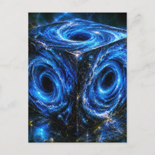 Where Universes Turn Inward - Portrait of Infinity Postcard