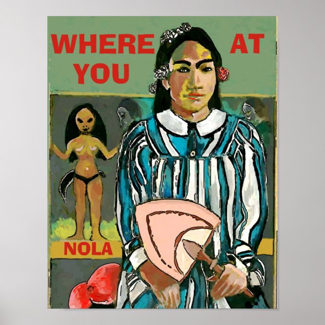 Where Uou At, NOLA, edit text, Poster (Front)