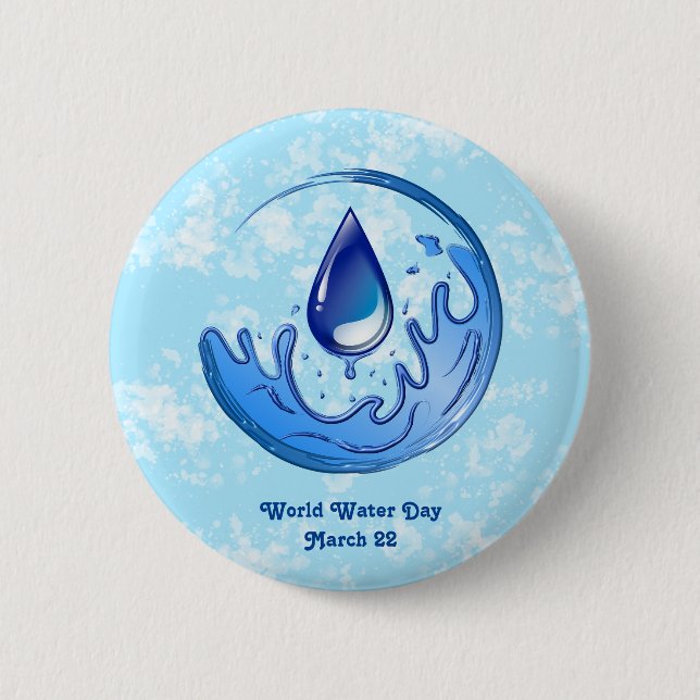 Where Water Flows, Equality Grows World Day 2026 Button (Front)