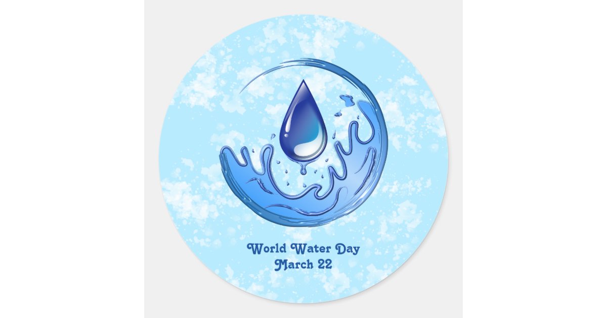Where Water Flows, Equality Grows World Day 2026 Classic Round Sticker ...