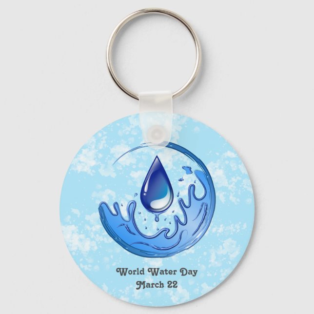 Where Water Flows, Equality Grows World Day 2026 Keychain (Front)