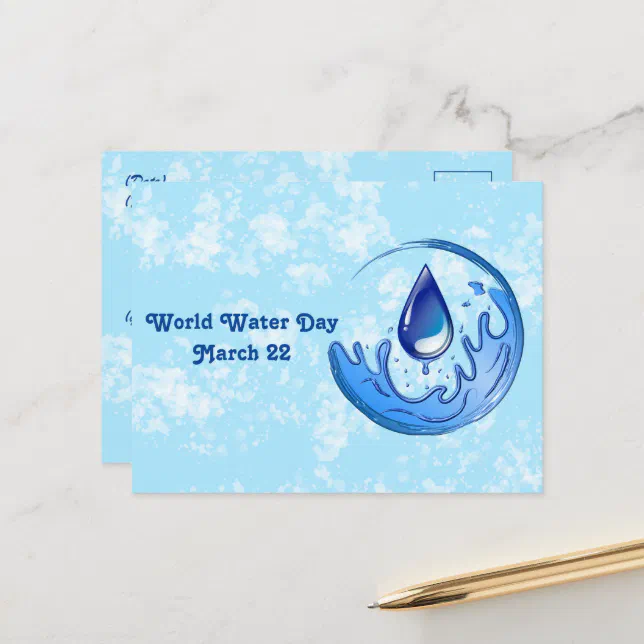 Where Water Flows, Equality Grows World Day 2026 Postcard | Zazzle