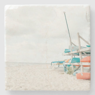 Where Water Meets Sand: A Coastal Escape Stone Coaster