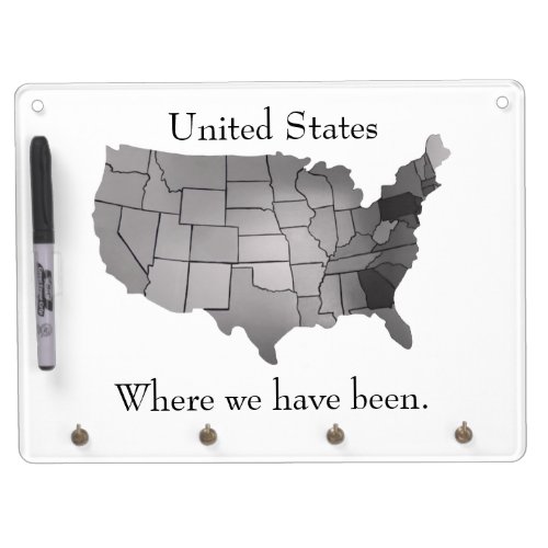 Where we have been United States Dry Erase Board