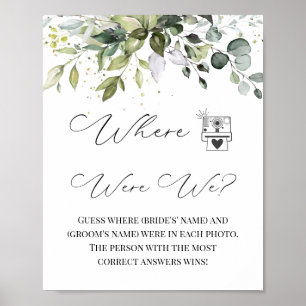 Where Were Bride & Groom Bridal Couples Shower  Poster
