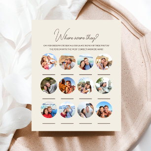 Where Were They 12 Photo Wedding Engagement Game