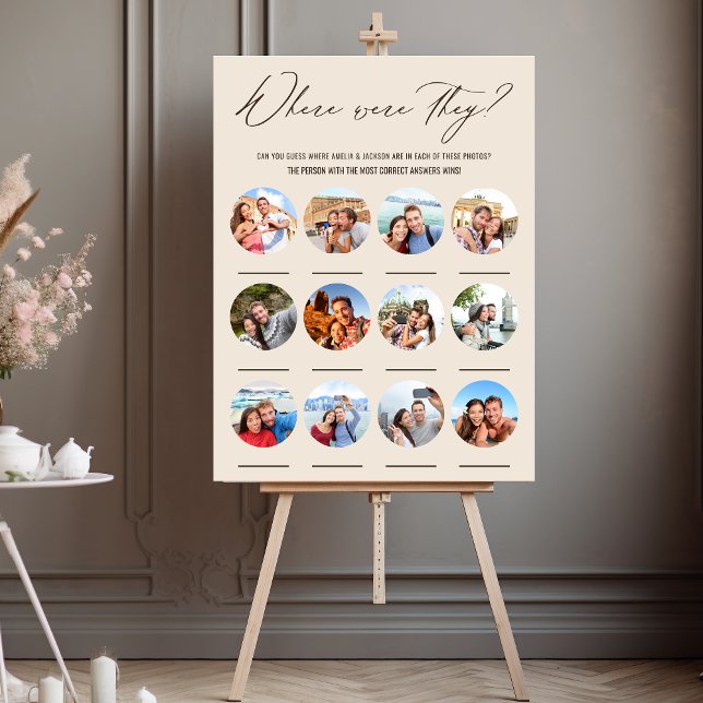 Where Were They 12 Photos Bridal Shower Foam Board (Creator Uploaded)